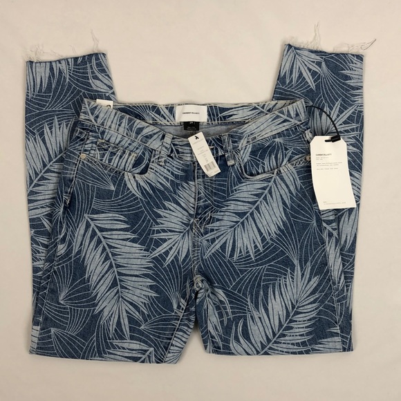 Current/Elliot Stiletto High Rise Palm Print Jeans - Picture 3 of 7